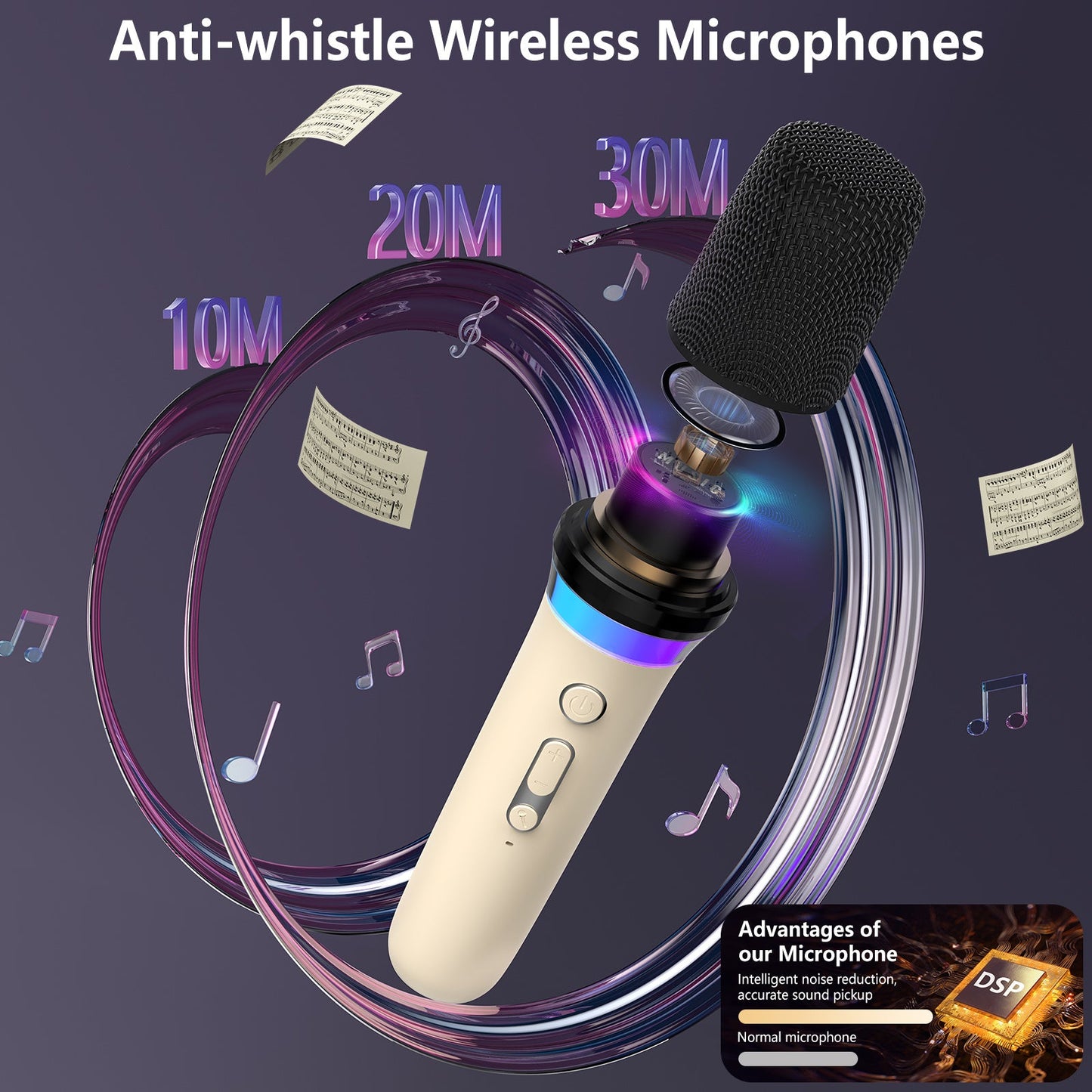 JYX D30 Karaoke With 2 Microphones&Bluetooth Speaker With Wireless