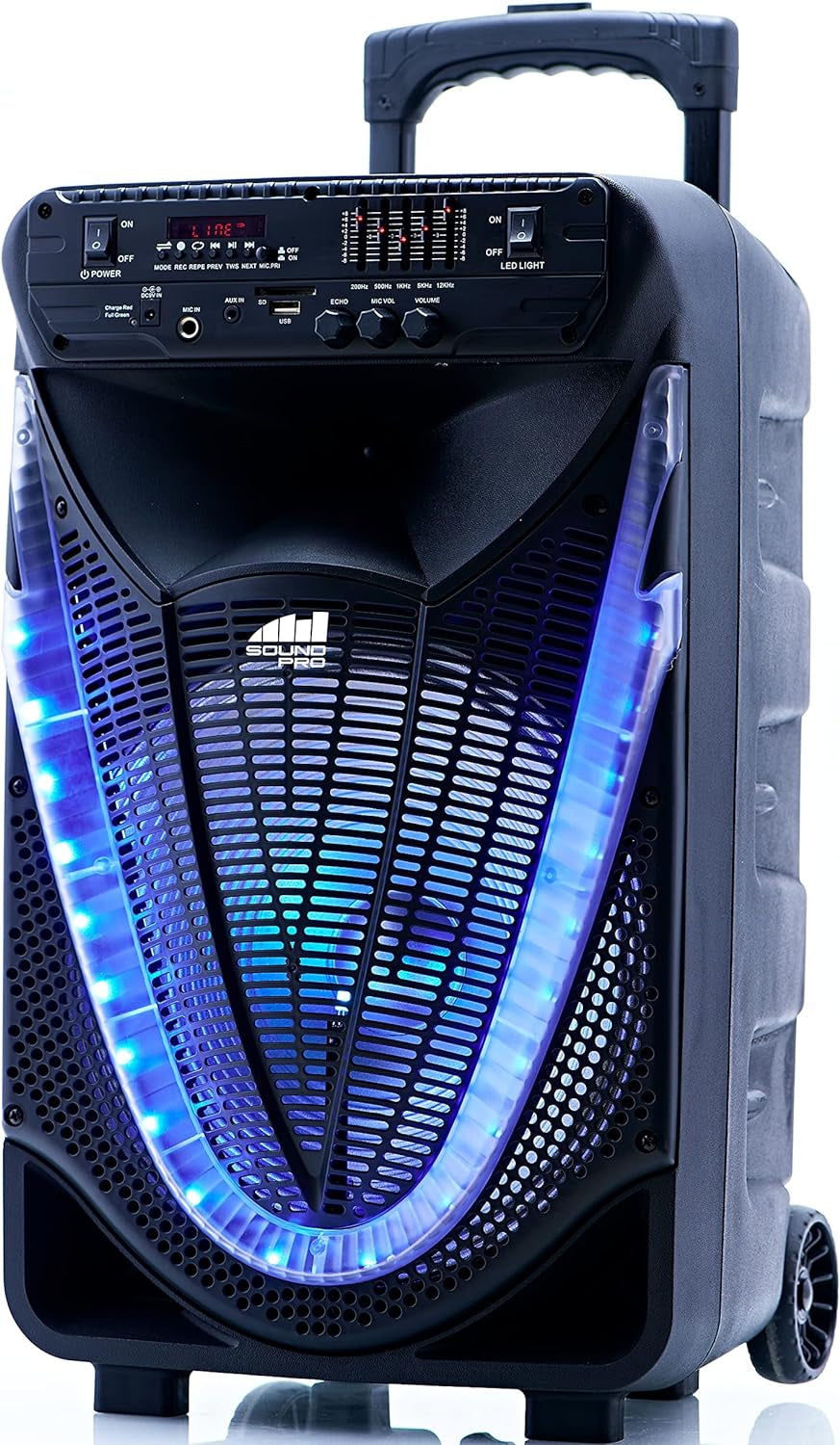 Electronics NDS-1233 12-Inch Bluetooth Portable Party System with Disco Light