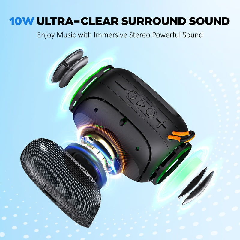 JYX L5 Portable Speaker & IPX7 Waterproof Bluetooth Speaker With LED