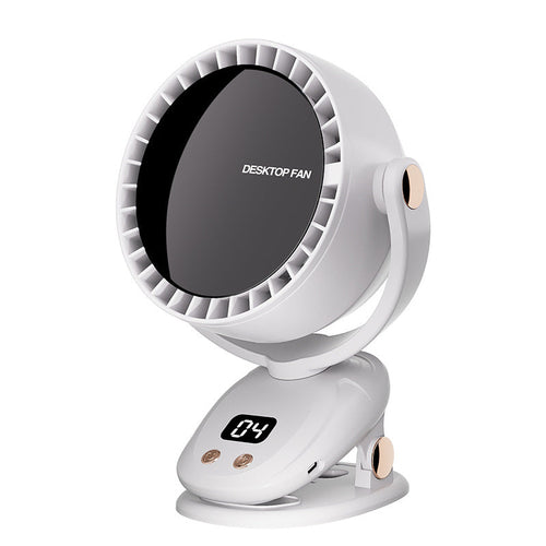 Shaking Head USB Multi-function Bladeless Clip Fan