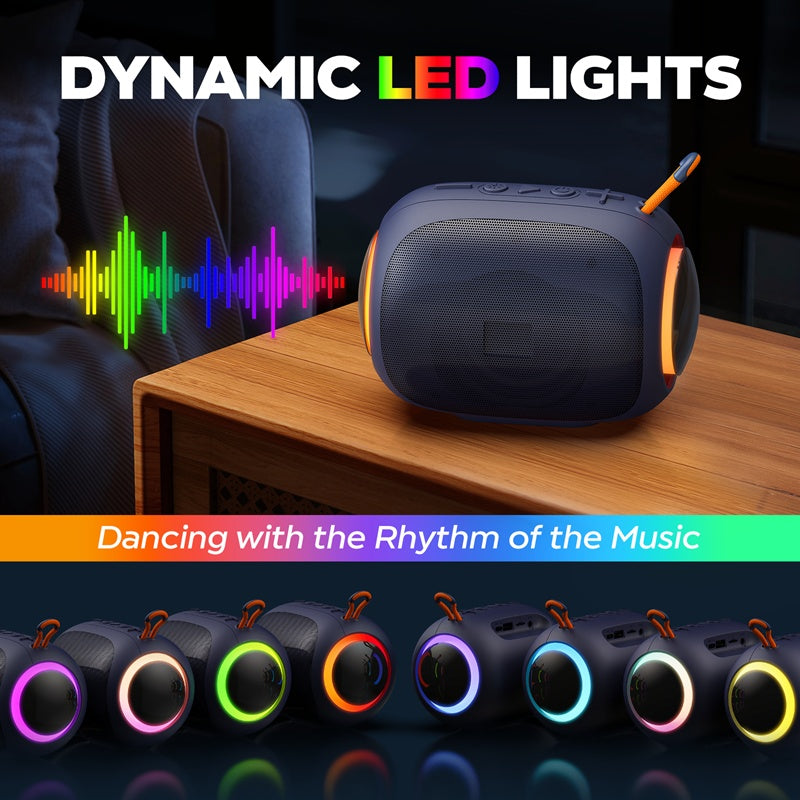 JYX L5 Portable Speaker & IPX7 Waterproof Bluetooth Speaker With LED