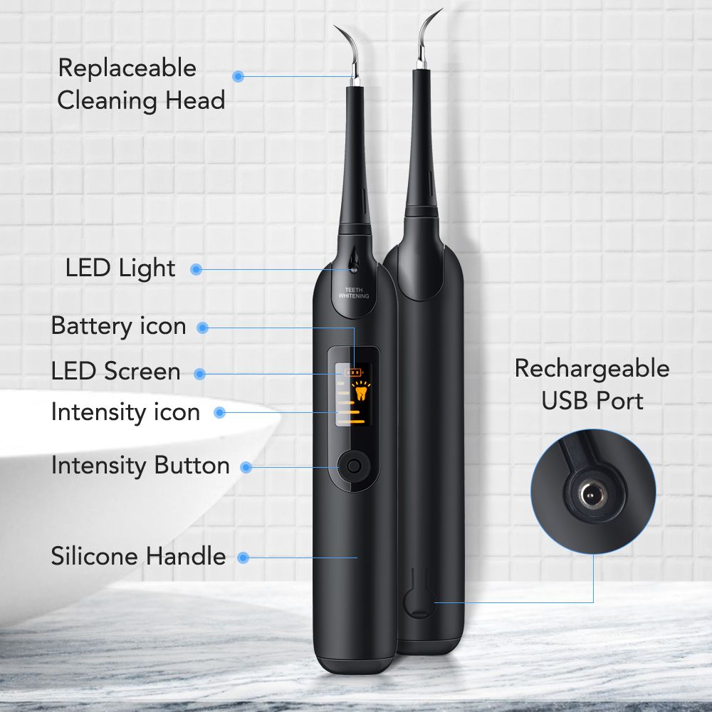 Electric Sonic Dental Calculus Remover Whitener Scaler LED Display