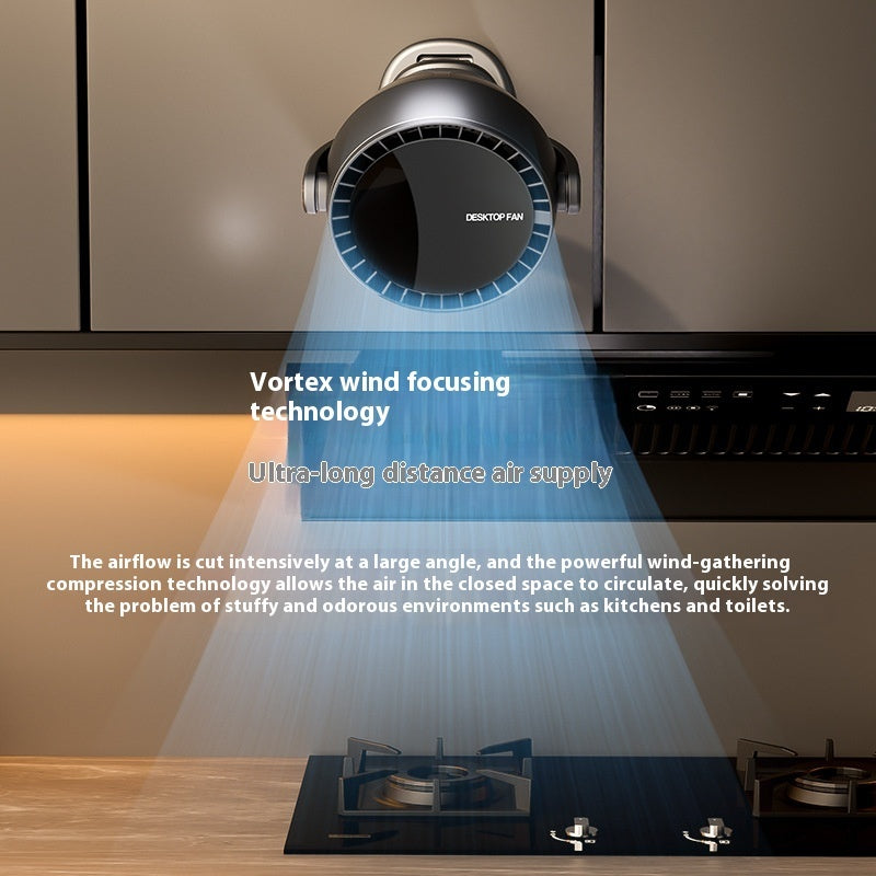 Shaking Head USB Multi-function Bladeless Clip Fan