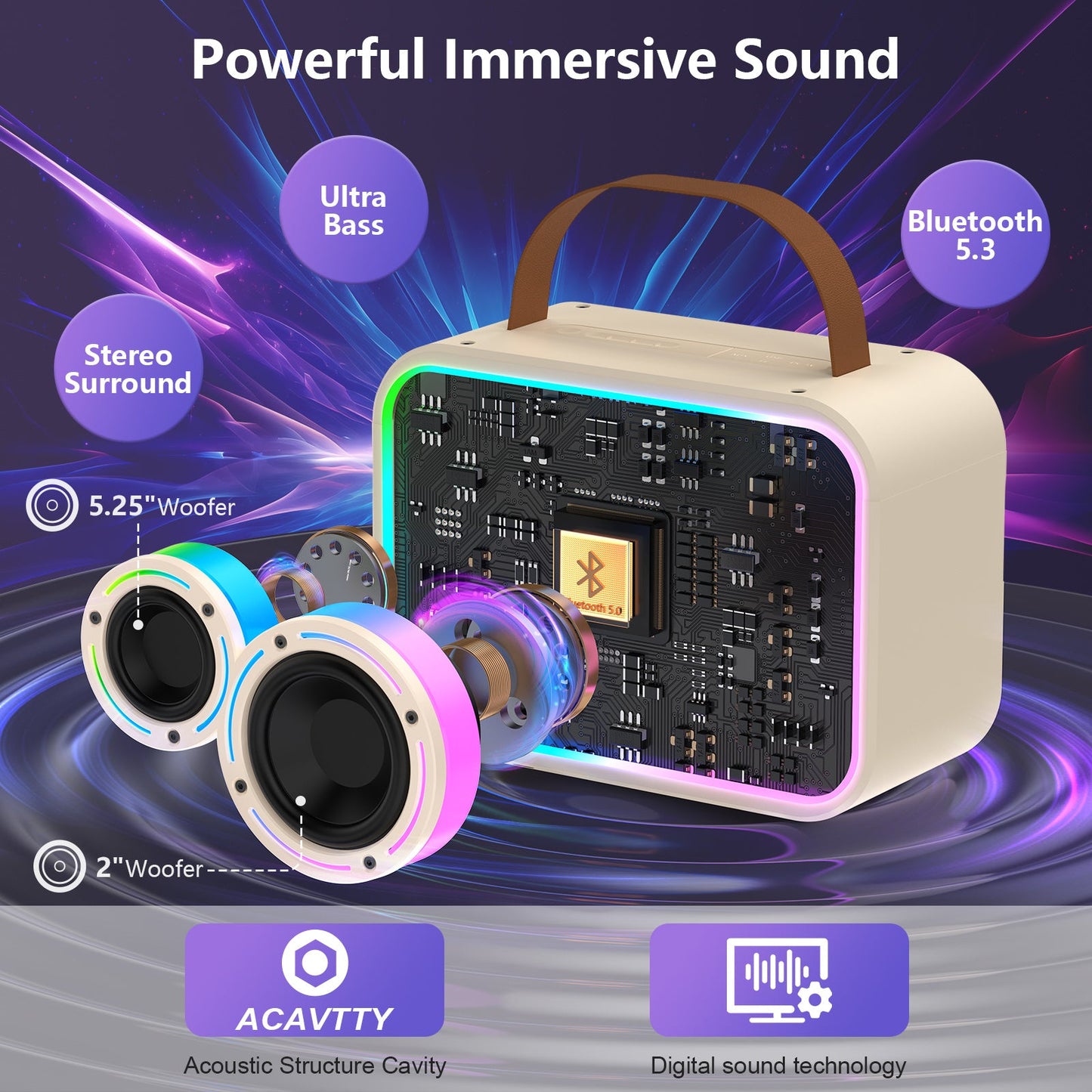 JYX D30 Karaoke With 2 Microphones&Bluetooth Speaker With Wireless