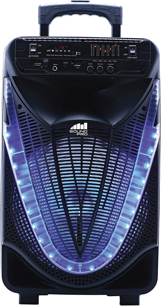 Electronics NDS-1233 12-Inch Bluetooth Portable Party System with Disco Light